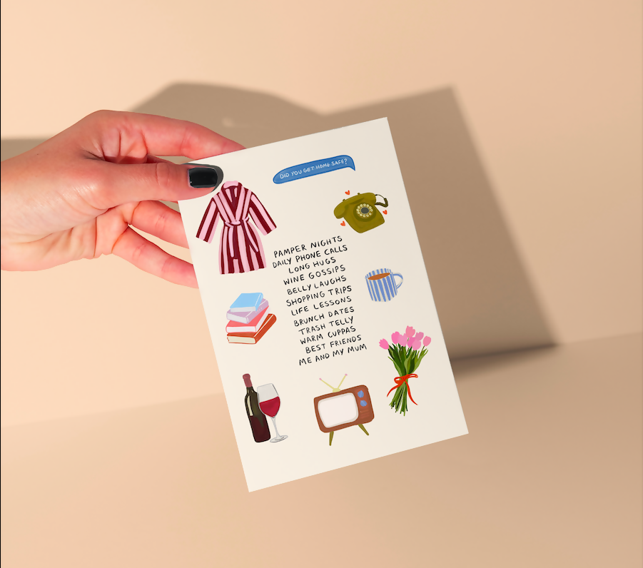 Me And My Mum Illustration Card