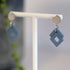 Blue Art Deco Dangle Earrings - Handmade Polymer Clay - Polly Plant