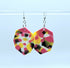 CONTEMPORARAY RESIN EARRINGS IN AN OCTAGONAL SHAPE