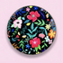 Black Floral Coaster