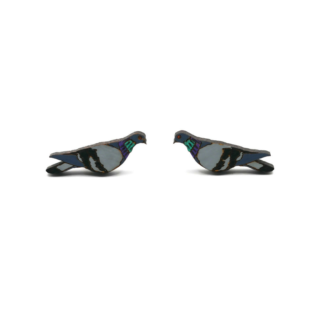 Pigeon Stud Earrings