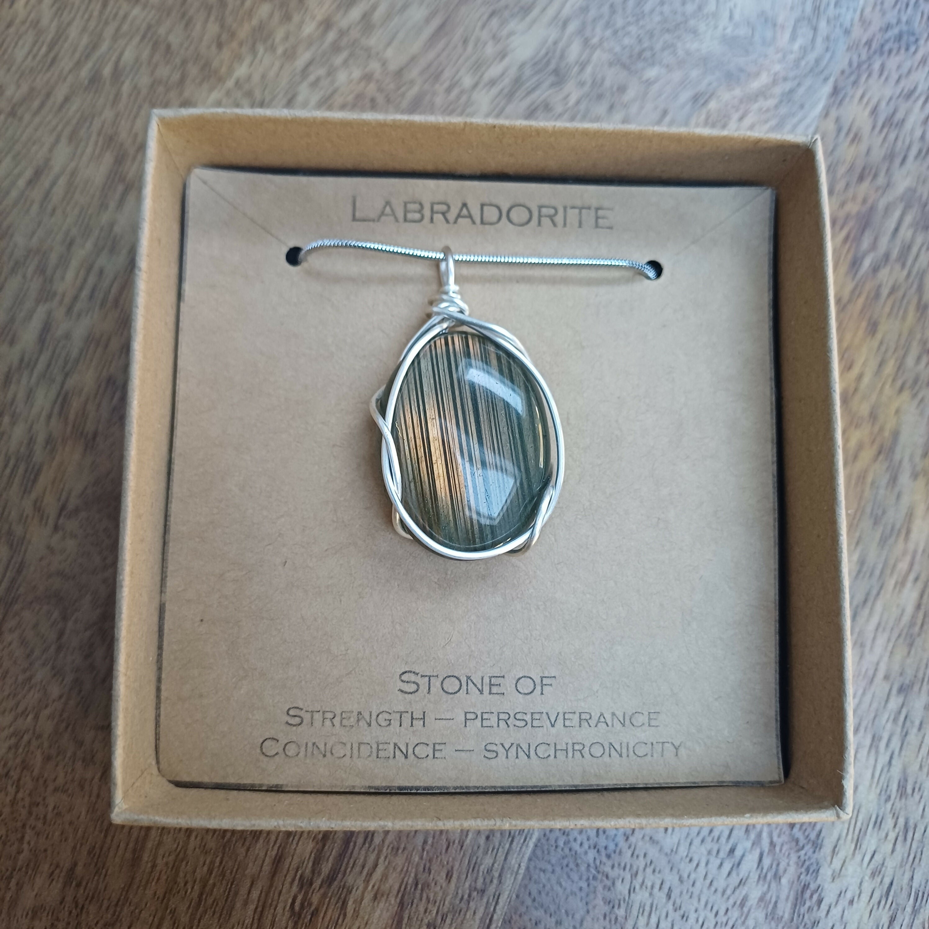 Labradorite Wire Wrapped Pendant