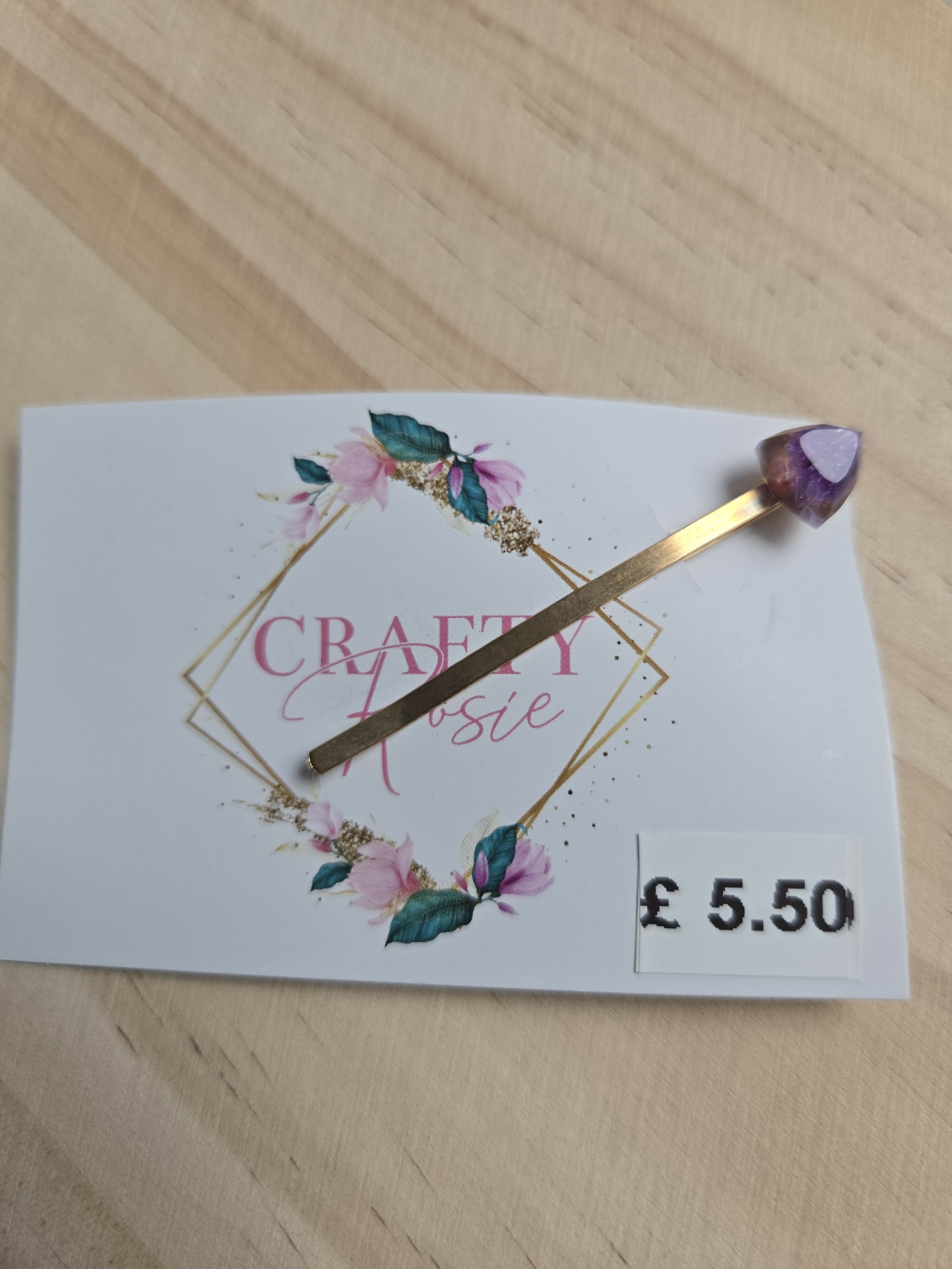 Stainless Steel Real Gypsophila Flower Hair Pin