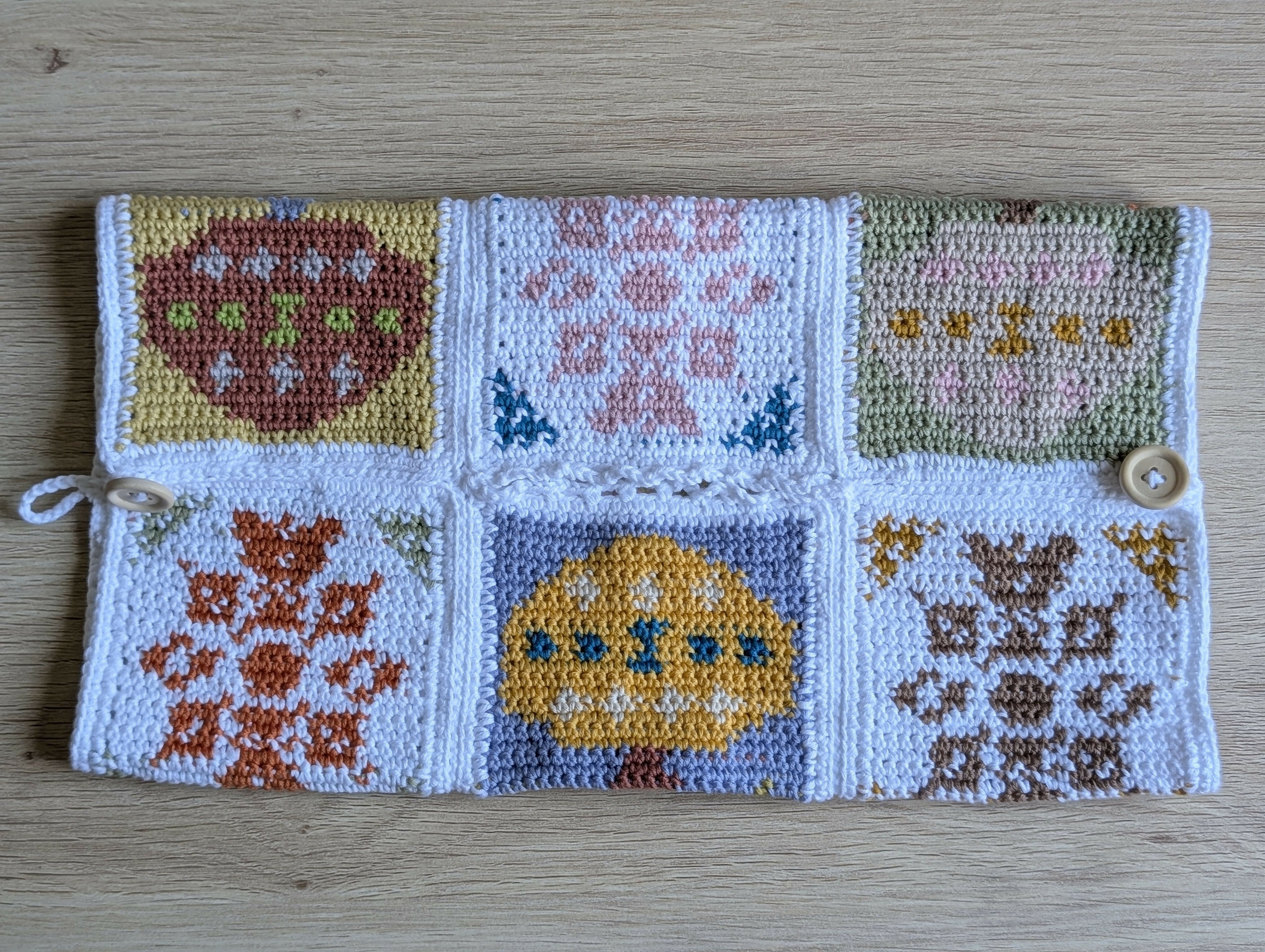 Patchwork Box Tissue Cover MUSHROOM (Small)