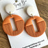 Textured Statement Dangle Earrings – Polymer Clay Drop Earrings, Modern Geometric Earrings, Handmade Clay Jewellery