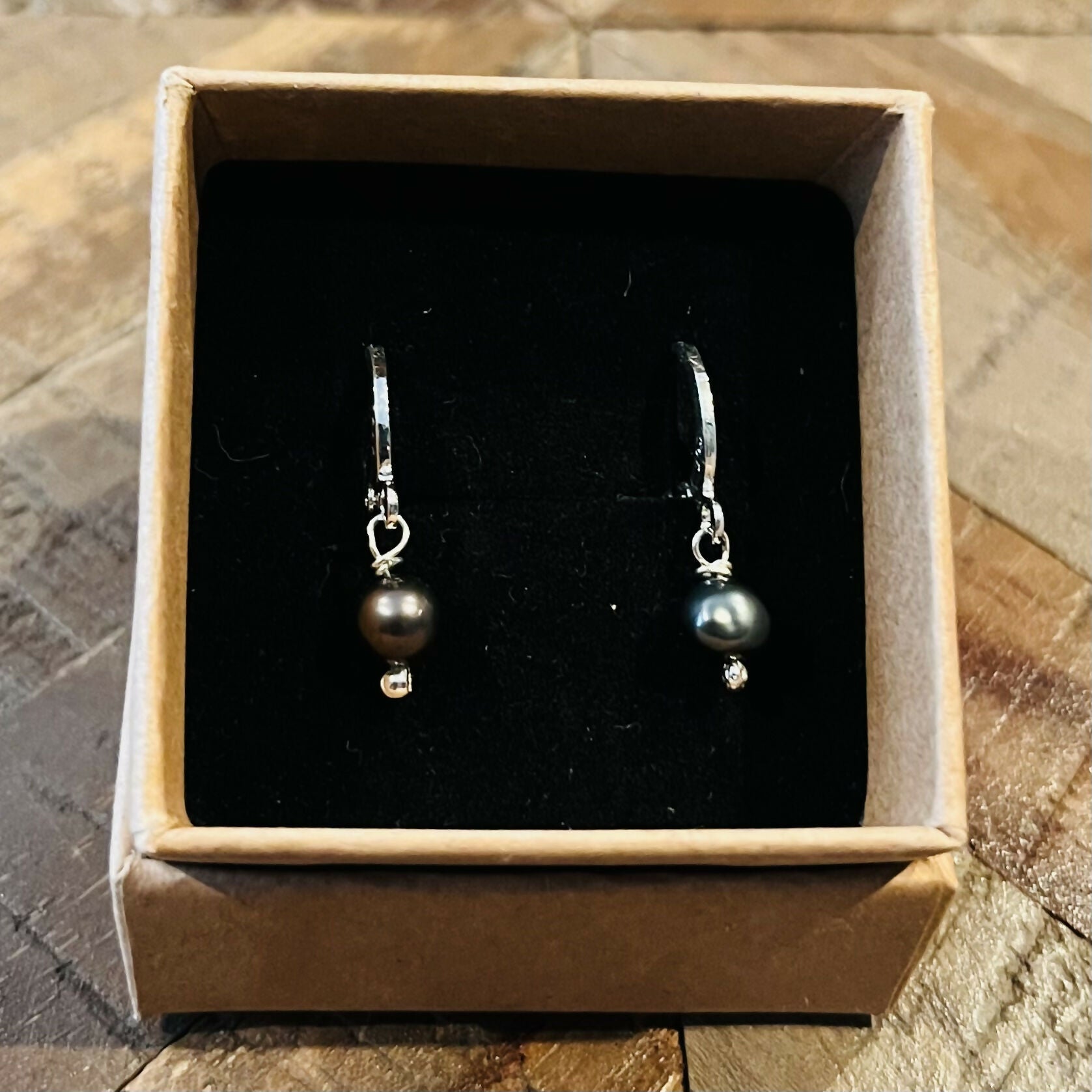 Pearl Huggie Earrings
