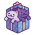 Cat in Present Box Sticker