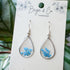 Queen Anne's Lace (Teal) Real Flower Earrings