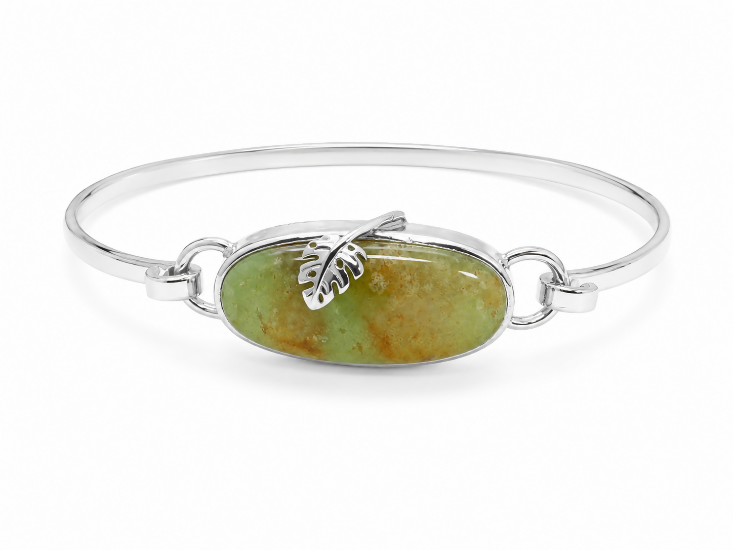 Monstera Chrysoprase Bangle