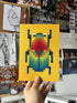 Pixel Leaf Beetle Art Print A5