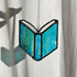 Textured Iridescent Green-Blue Book Stained Glass Suncatcher