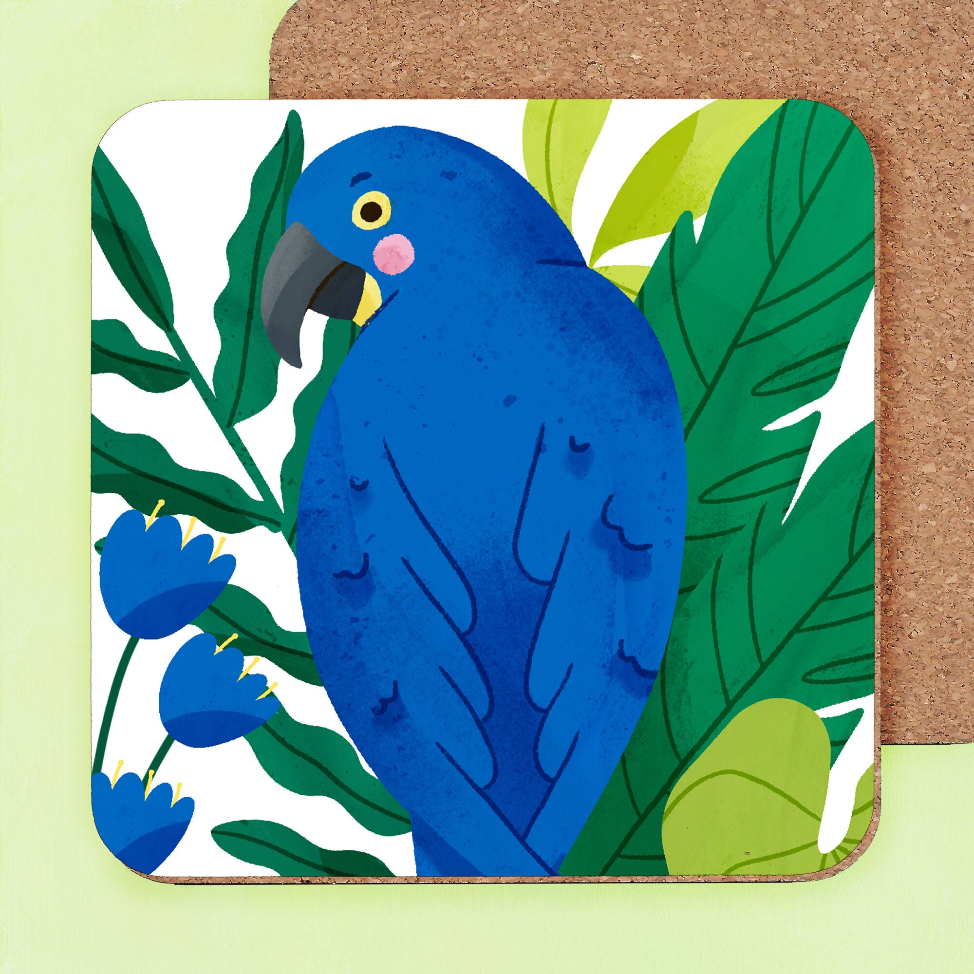 Blue Parrot Coaster
