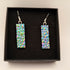 Gold and Blue Rippled Dichroic Earrings