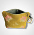 Yellow Lotus Flower Linen Women’s Makeup Bag