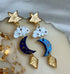 Moon, Cloud and Star Dangly Earrings