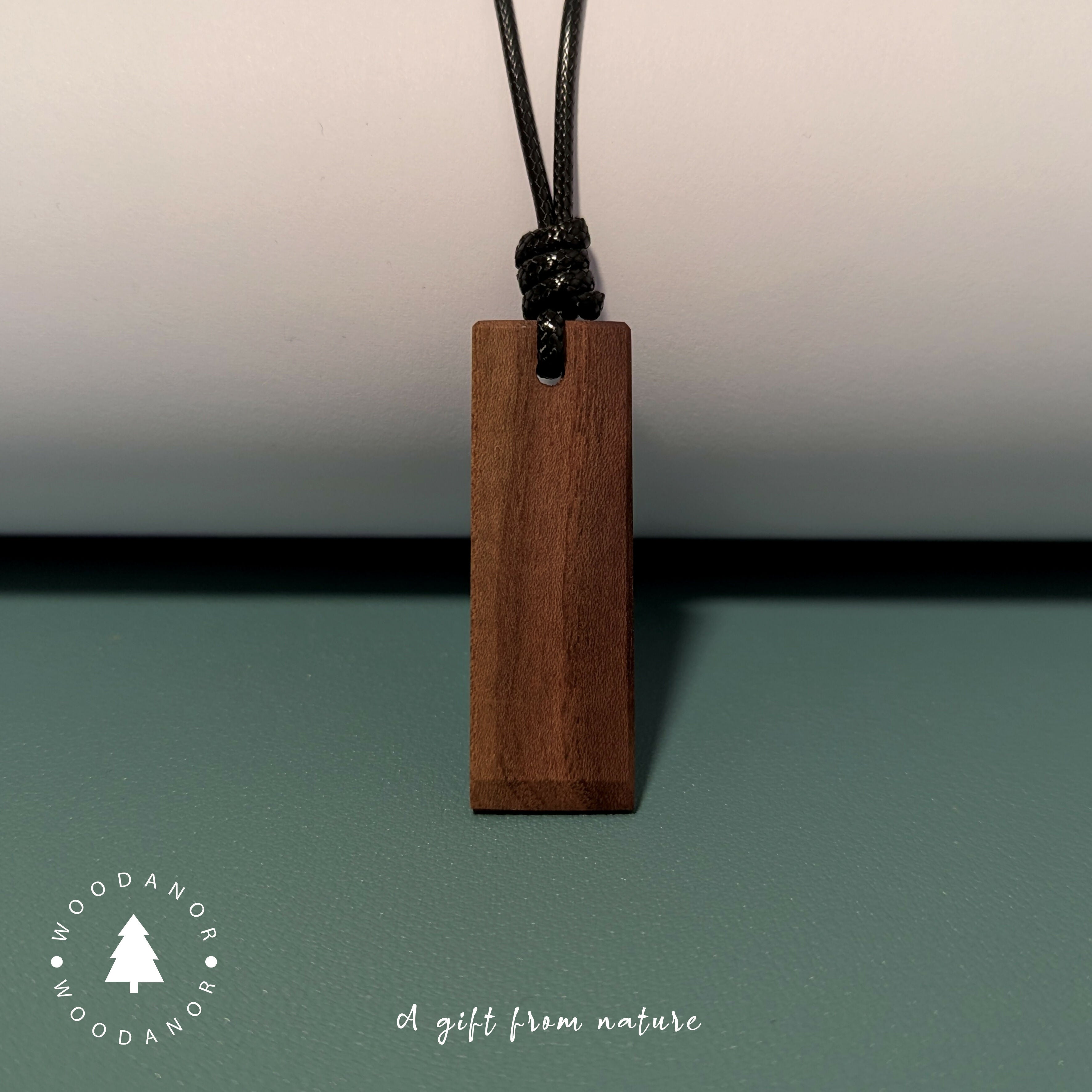 Minimalist Solid Wood Rectangle Pendant