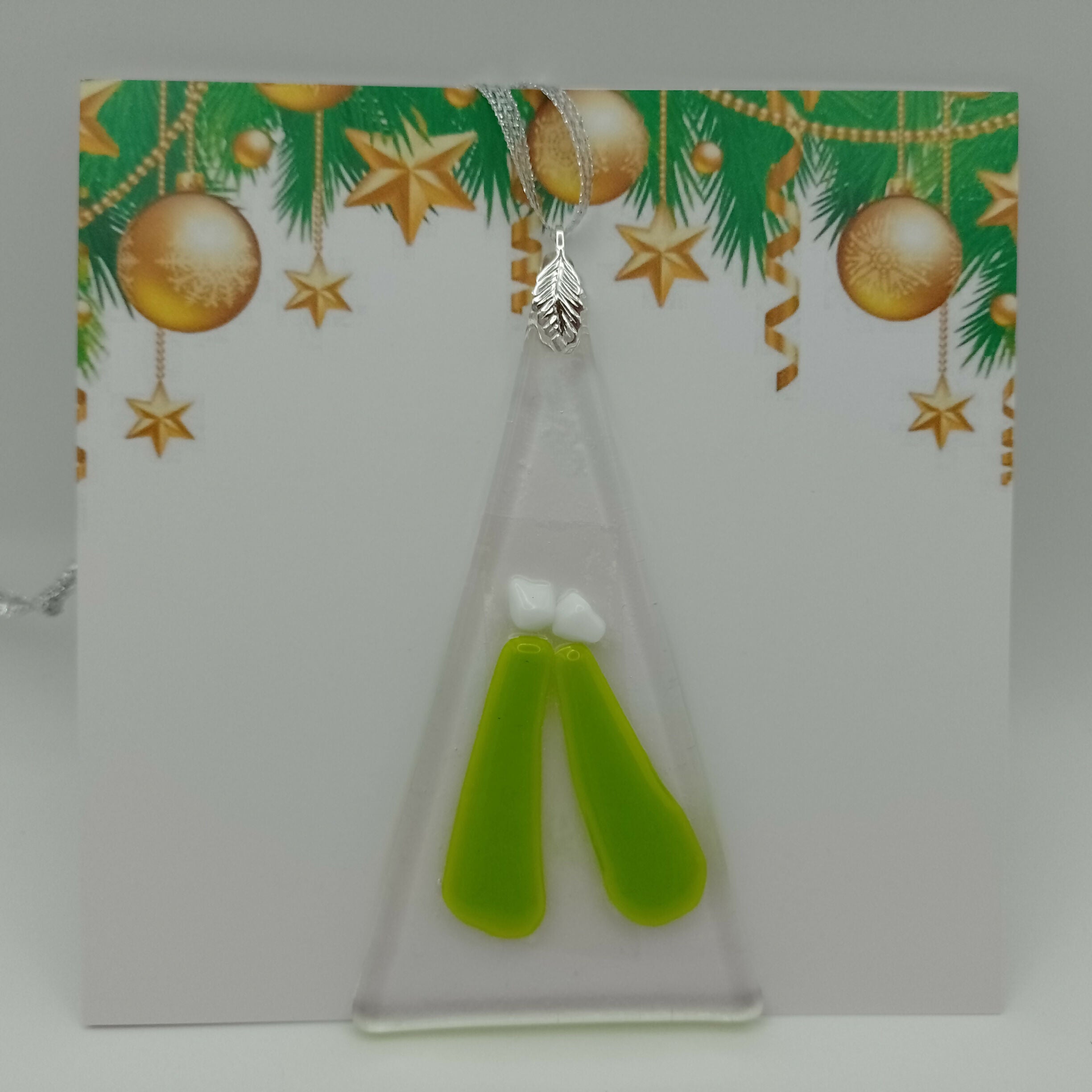 Fused Glass Christmas Card