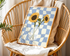 Sunflower Vase Print in Blue