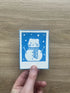 Pet Polaroid Print - Blue Snow Cat