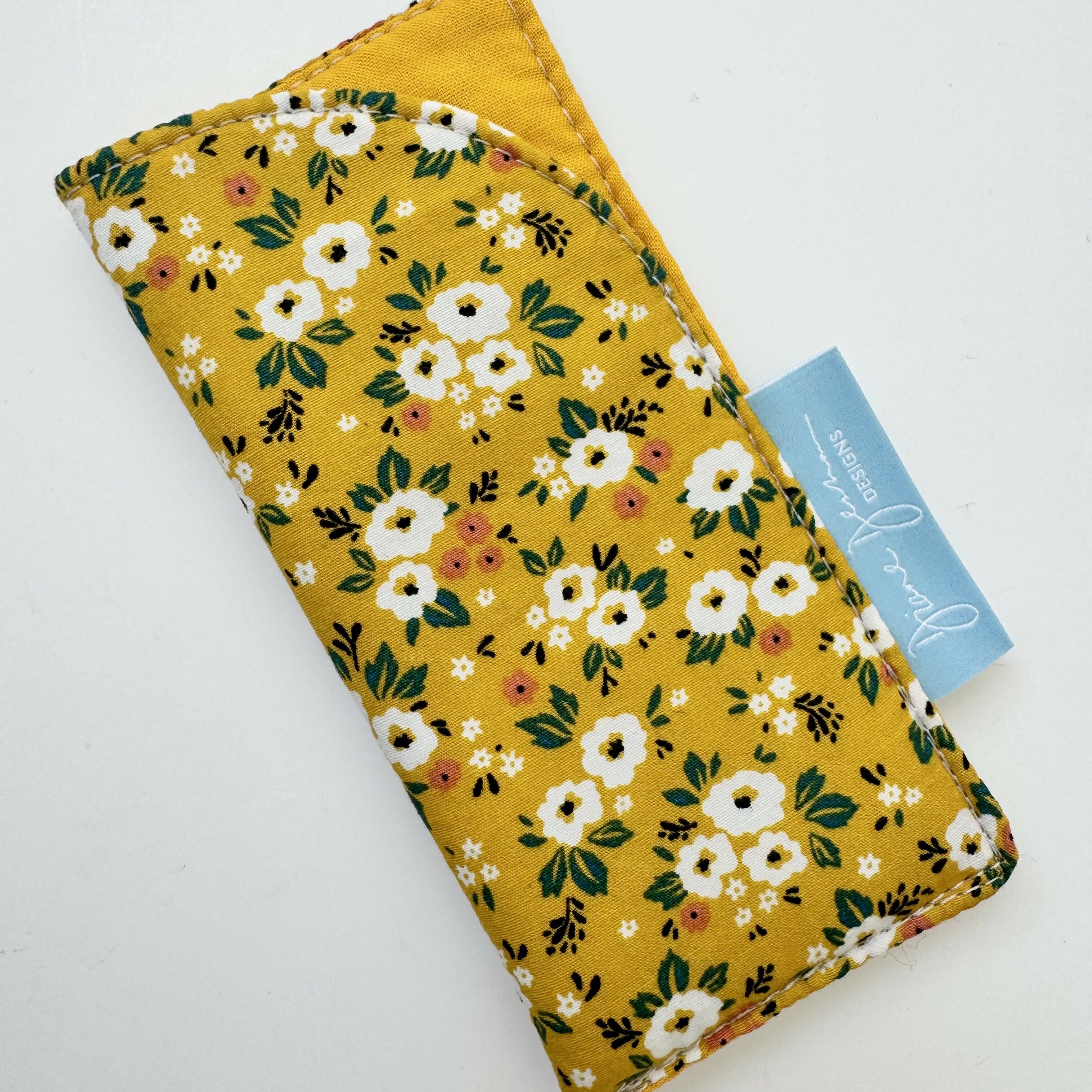 Slip In Glasses Case - Mustard Floral