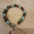 Bronze Toggle Catch Bracelet with Green Jade, Dragon's Blood Jasper and Copper Hematite.