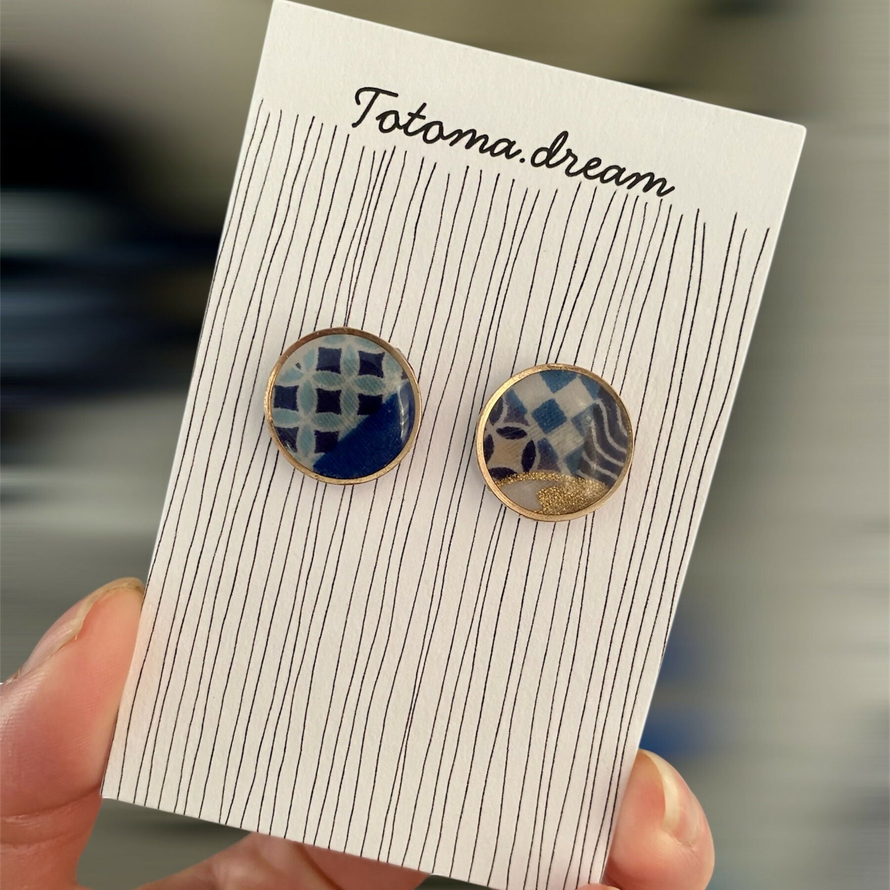 Fabric Earrings (Circle)