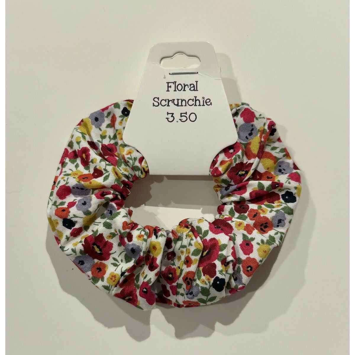 Red Ditsy Floral Hair Scrunchie