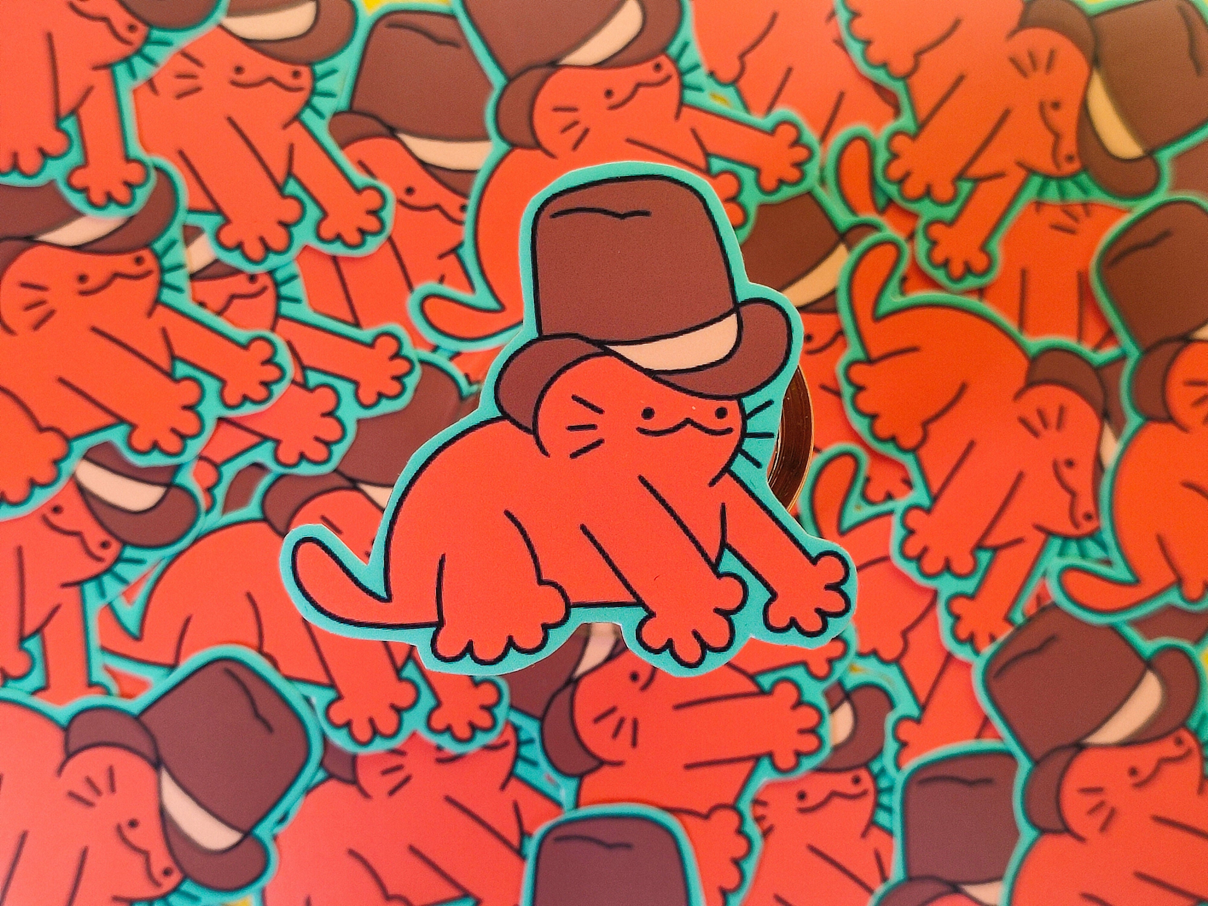 Cowboy Cat Vinyl Sticker