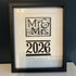 Mr & Mrs 2026 Framed Lino Cut Print