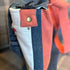 Unique Handcrafted Striped Denim Large Tote Bag Handbag Made From Upcycled Jeans