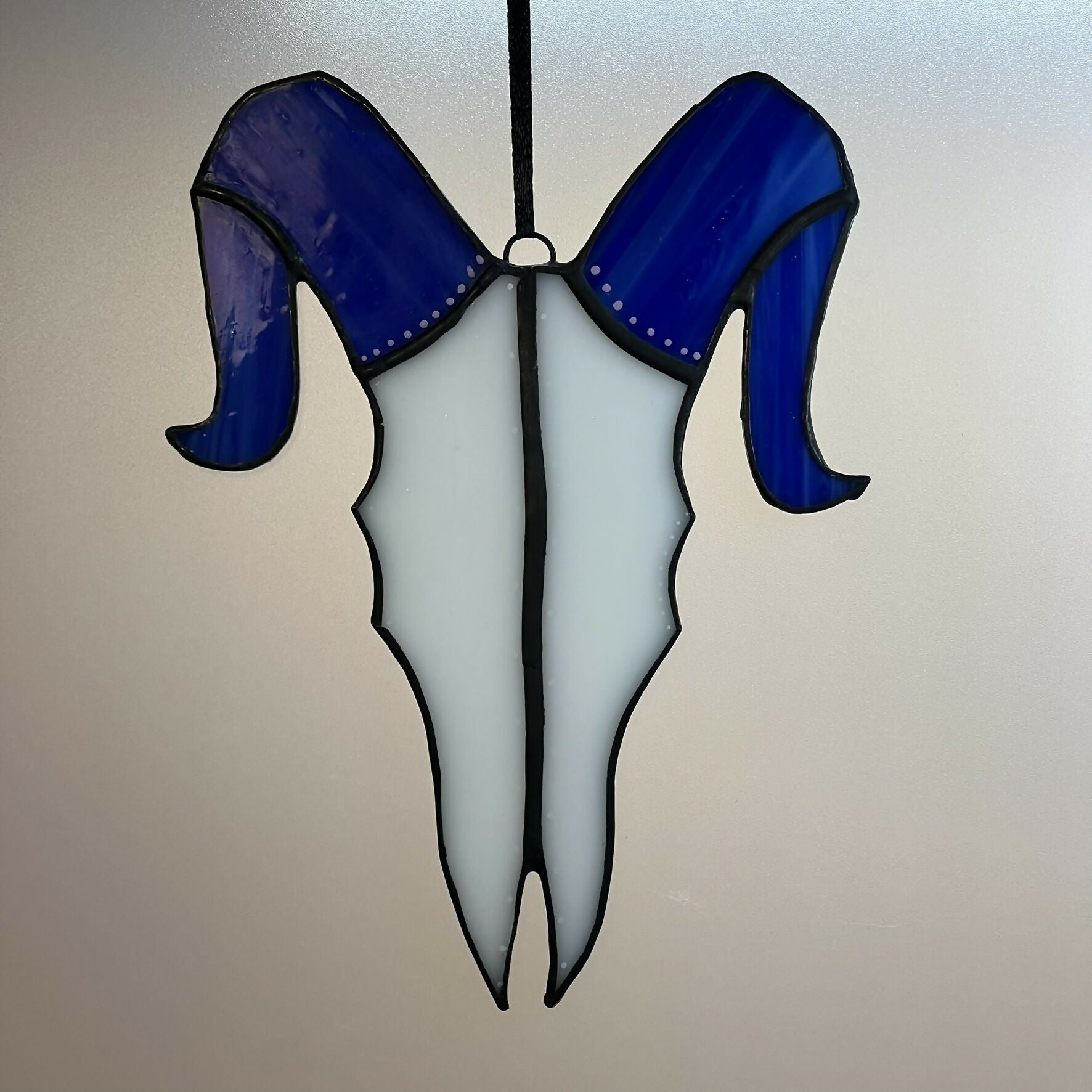 Stained Glass Skull Suncatcher