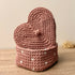 Crochet Heart Shaped Basket with Lid