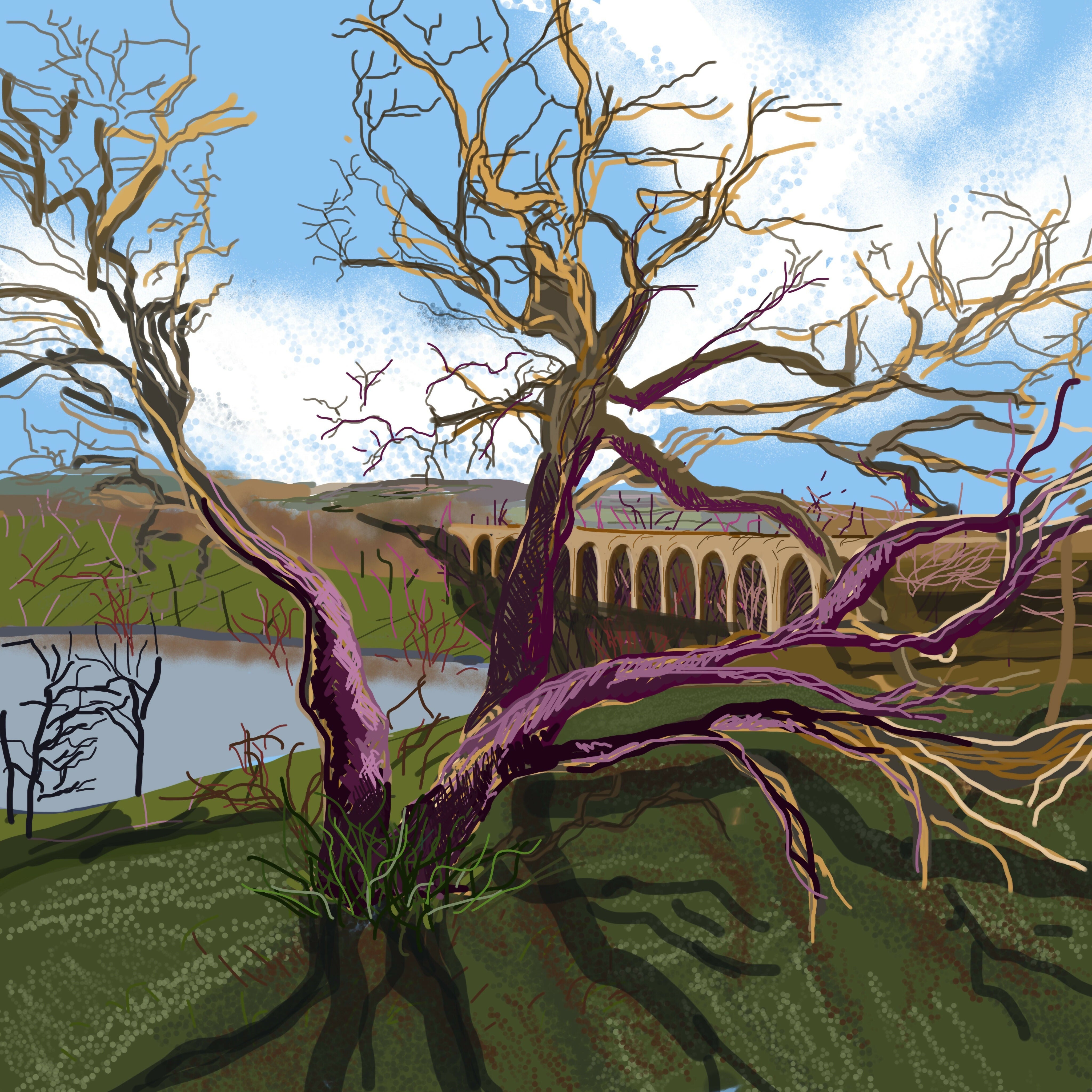 Cullingworth. Viaduct Greetings Card