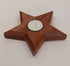 Mahogany Wood Star Tealight Holder