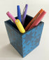 Hand-printed Pen Pot with Star Design.
