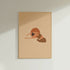 Minimalist Yoga Art Print, Golden Hour Sun Wall Art, Boho Wellness Illustration (A4)