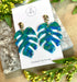 Ocean Dream Collection - Monstera Leaf Polymer Clay Earrings