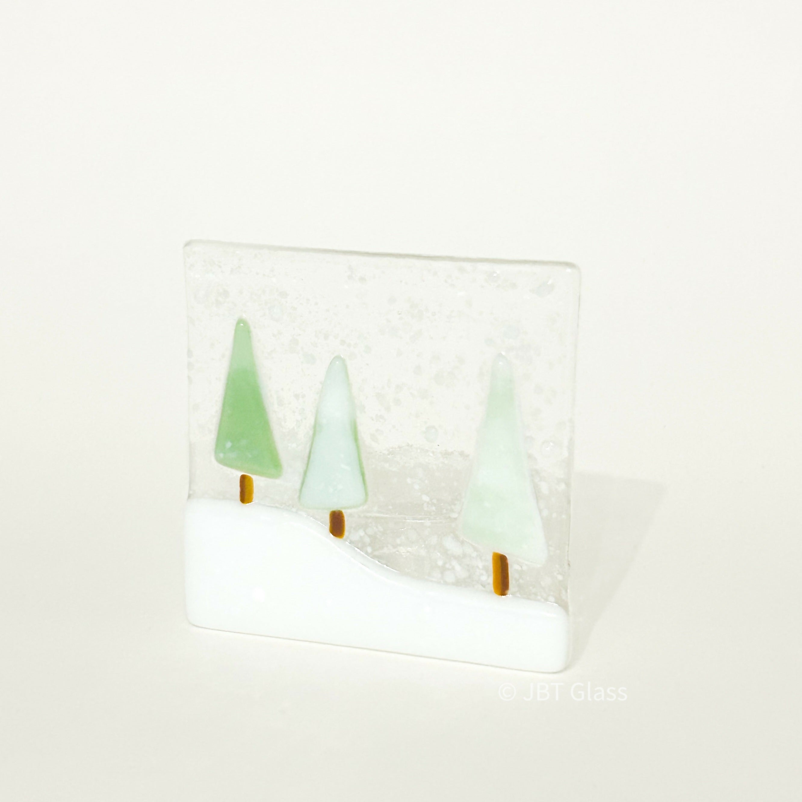 Small 3 Trees In Snow Tea Light