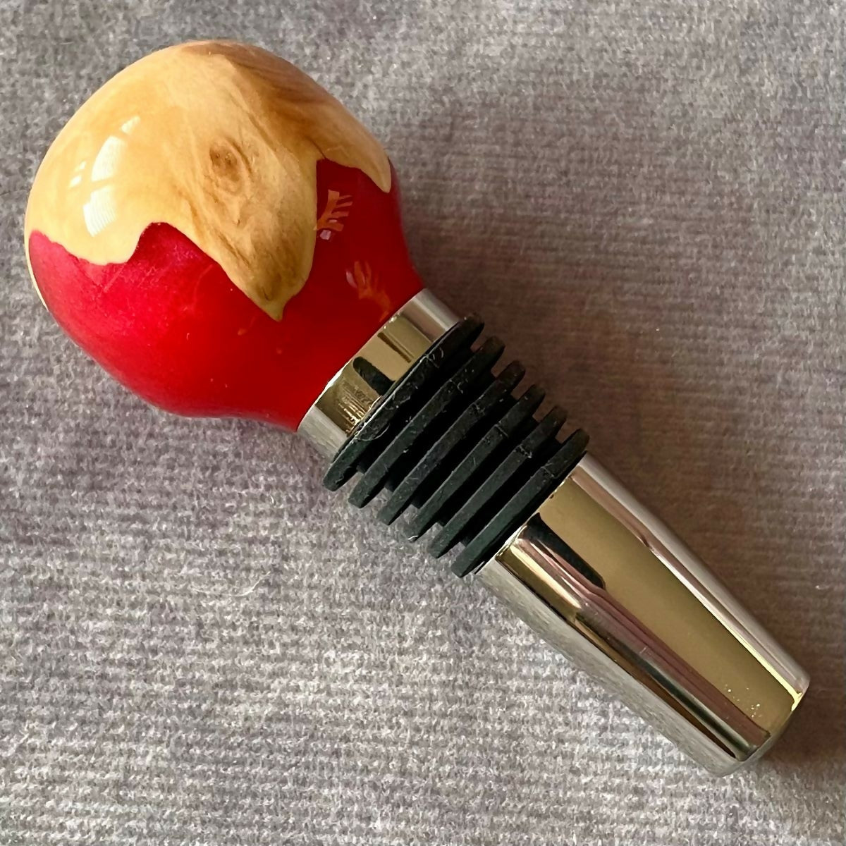Handcrafted Wine Stopper in Mallee Burr and Resin