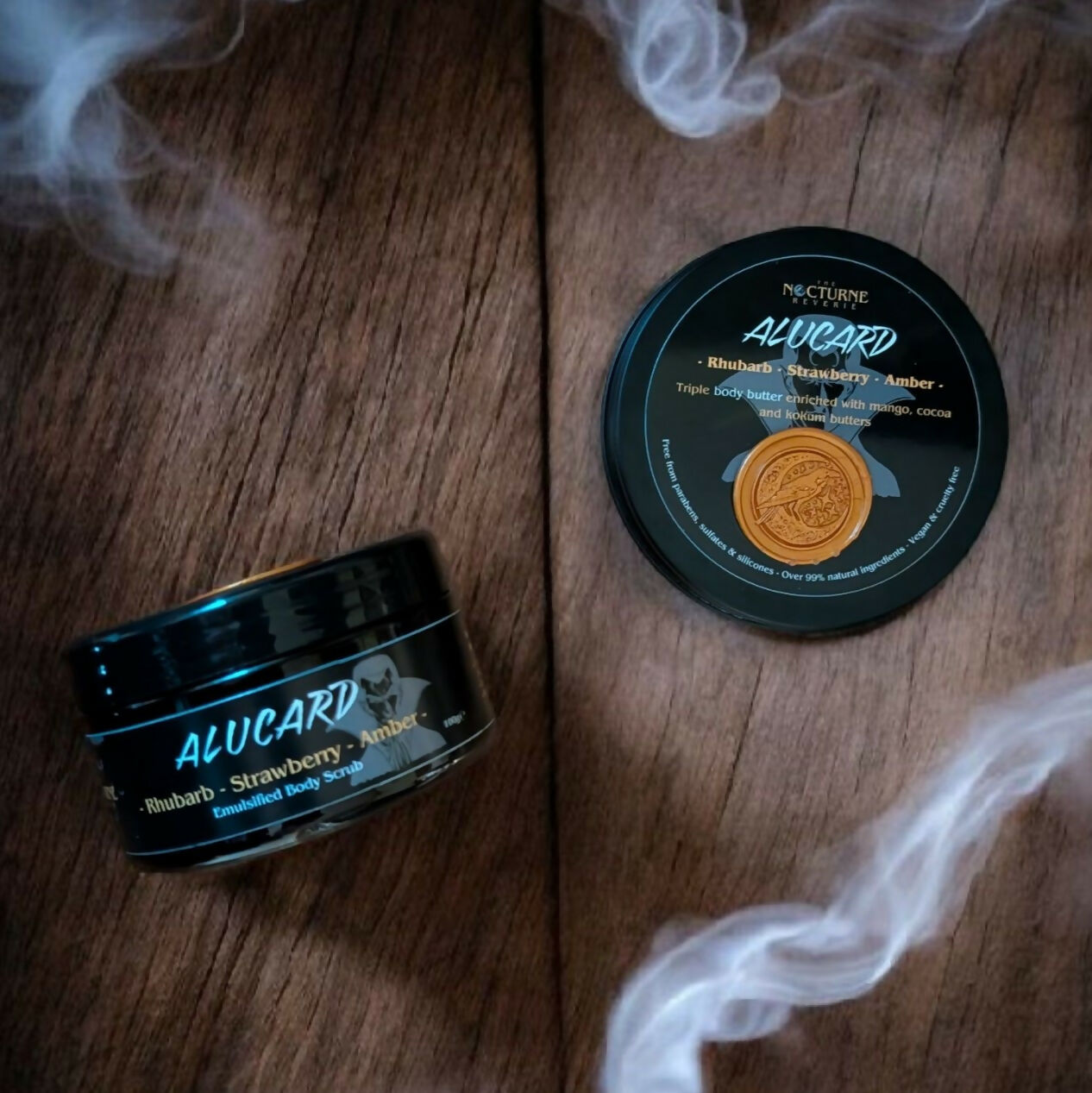 Rhubarb, Strawberry & Amber Gift Set - Body Scrub and Body Butter