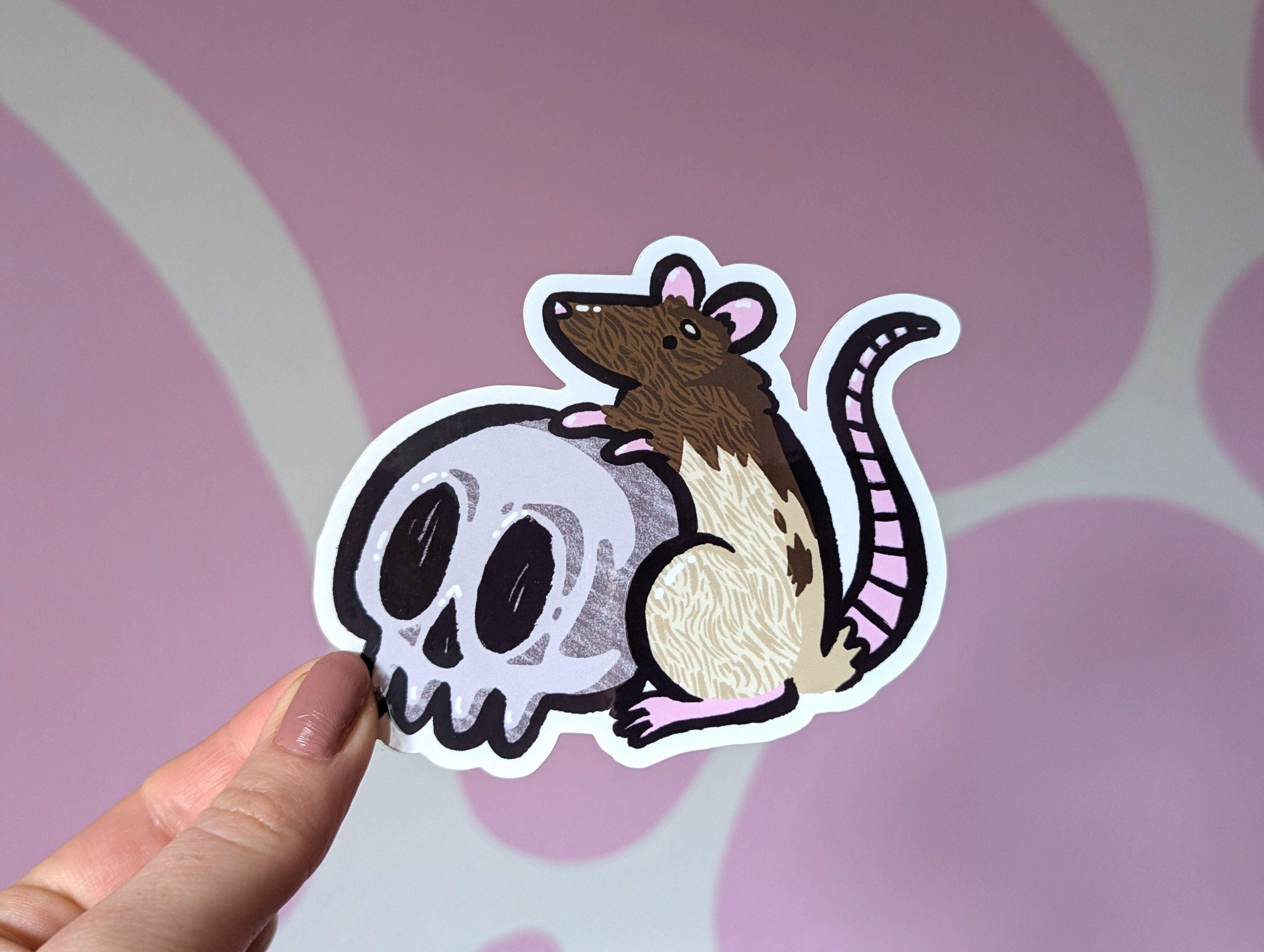 Skull Rat Vinyl Sticker