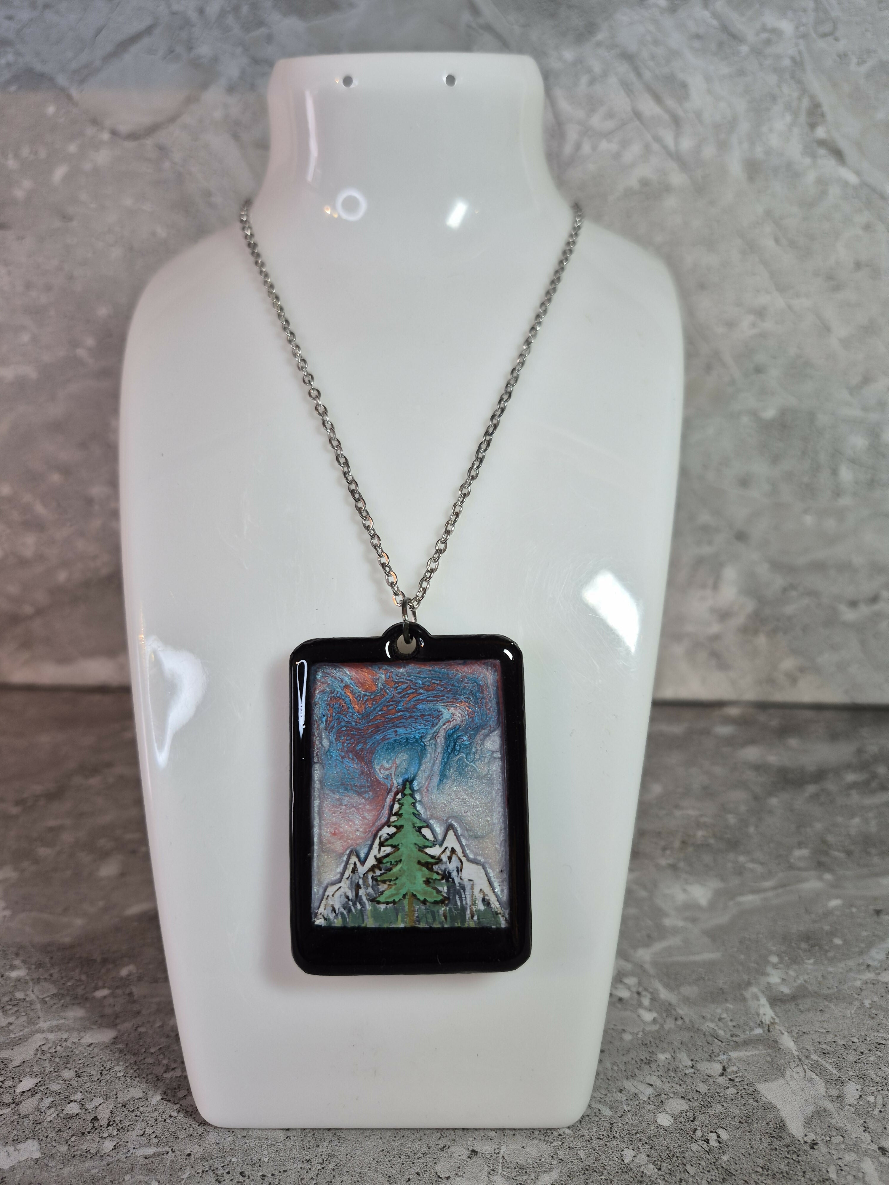 Unique Handcrafted Landscape View Pendant