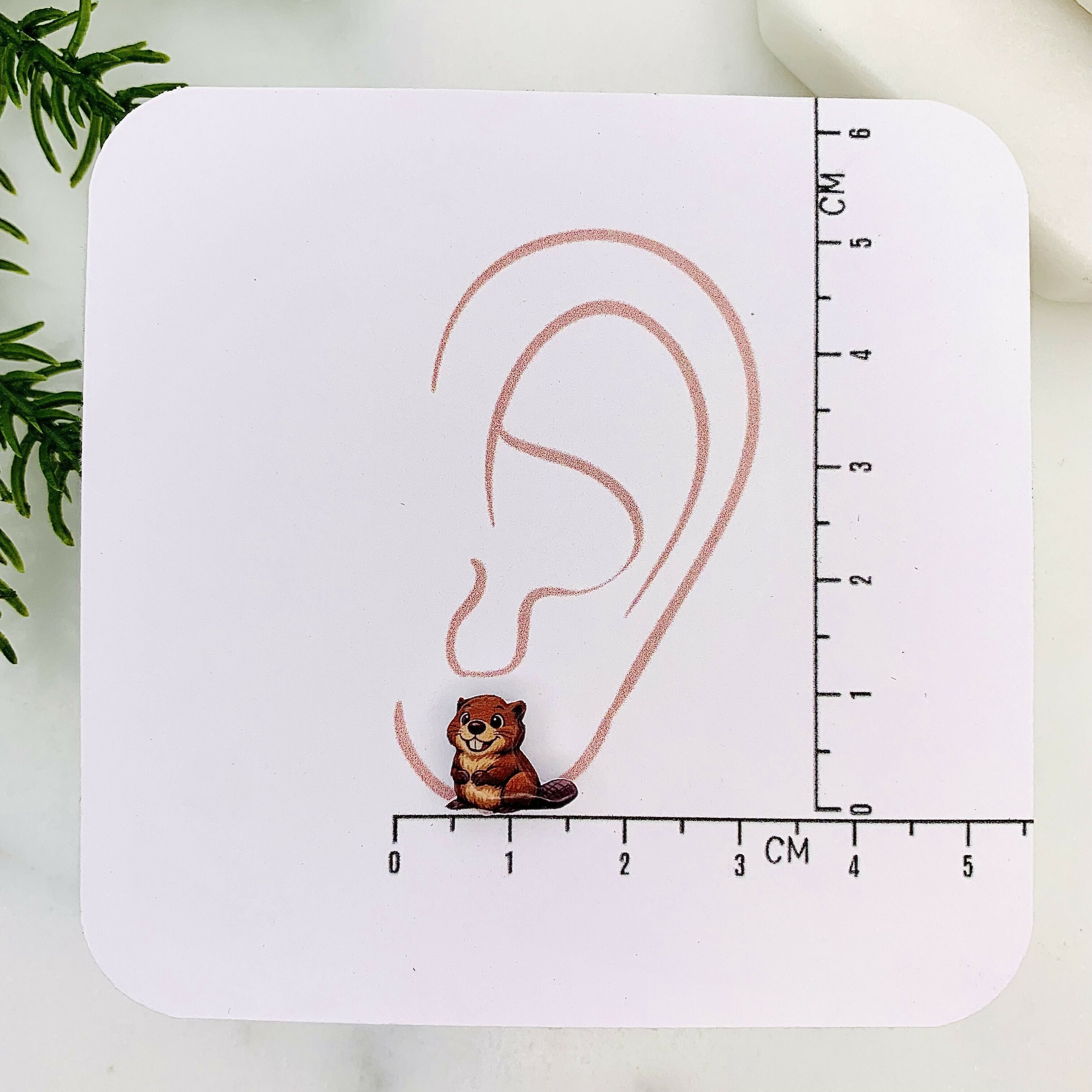 Beaver Stud Earrings
