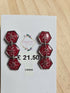 Stainless Steel Real Flower Dangle Earrings