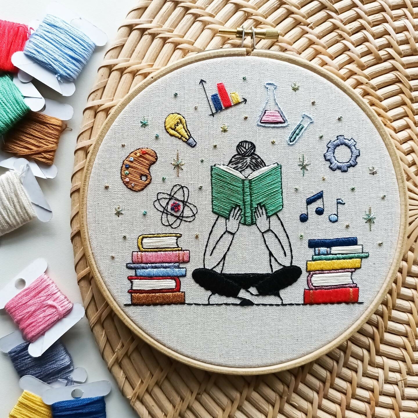 Preprinted Embroidery Pattern For Beginners - Stay Curious