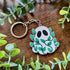 Leafy Ghost Wooden Keyring