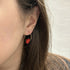 Christmas Red Flower Hoops