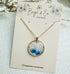 Blue Hydrangea Real Flower Necklace