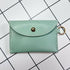 Teal Blue SnapFlod Leather Coin Purse with Small Ring