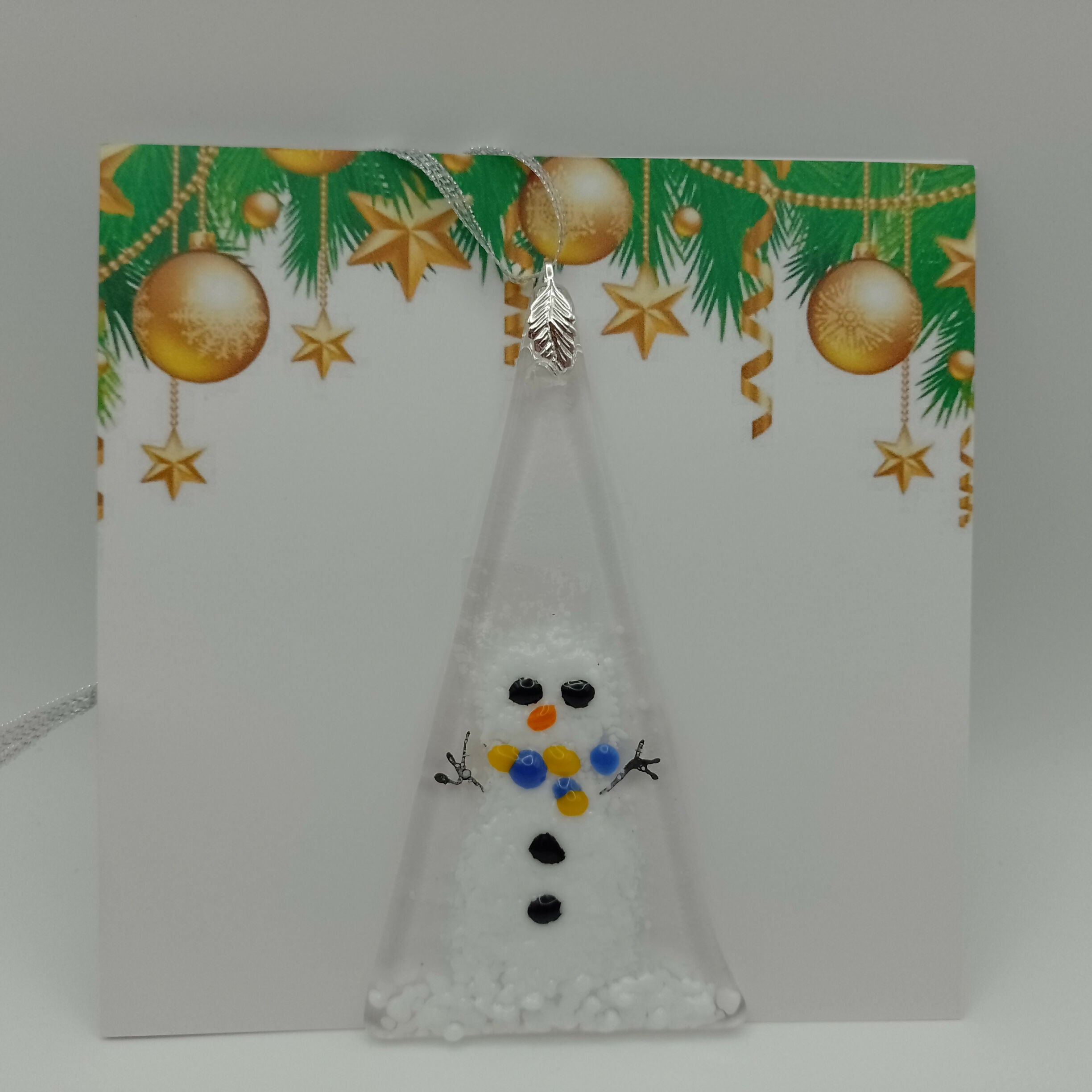 Fused Glass Christmas Card